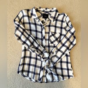 Rails Hunter White/Royal Blue Plaid Flannel Shirt S from Nordstrom